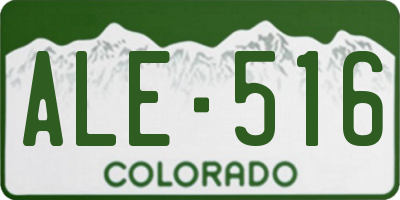 CO license plate ALE516