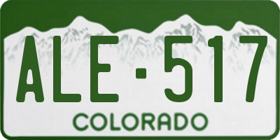 CO license plate ALE517