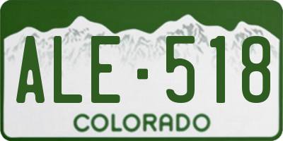 CO license plate ALE518