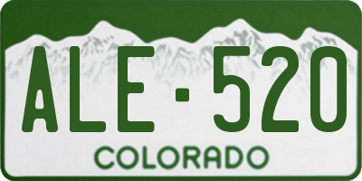 CO license plate ALE520