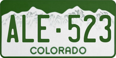 CO license plate ALE523