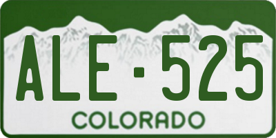 CO license plate ALE525