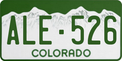 CO license plate ALE526