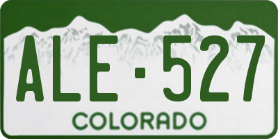 CO license plate ALE527