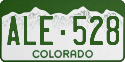 CO license plate ALE528