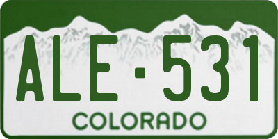 CO license plate ALE531