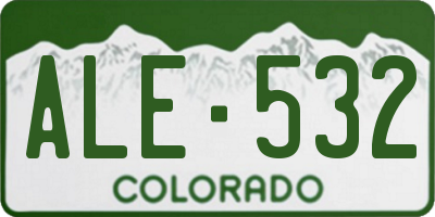 CO license plate ALE532