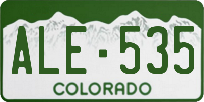 CO license plate ALE535