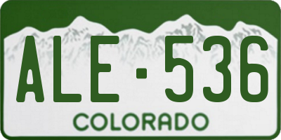 CO license plate ALE536