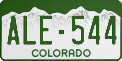 CO license plate ALE544