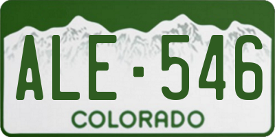 CO license plate ALE546