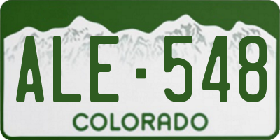 CO license plate ALE548