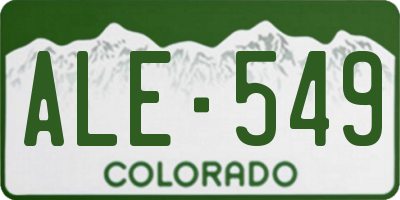 CO license plate ALE549