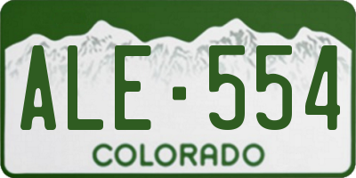CO license plate ALE554