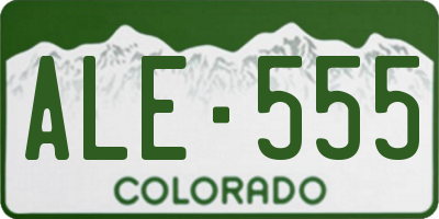 CO license plate ALE555