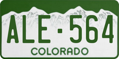CO license plate ALE564