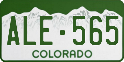 CO license plate ALE565