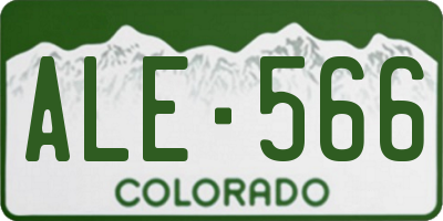 CO license plate ALE566