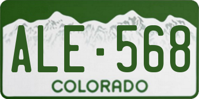 CO license plate ALE568