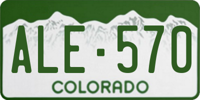 CO license plate ALE570