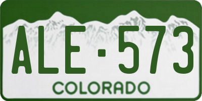 CO license plate ALE573