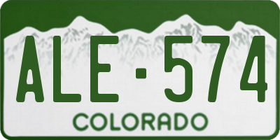 CO license plate ALE574