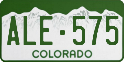 CO license plate ALE575
