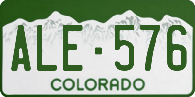 CO license plate ALE576