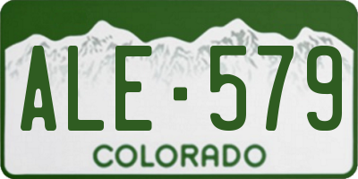 CO license plate ALE579