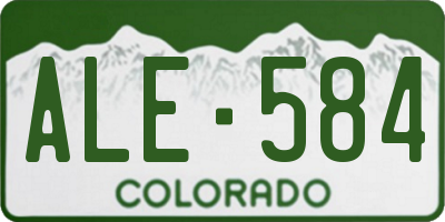 CO license plate ALE584