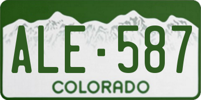 CO license plate ALE587