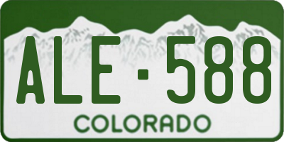 CO license plate ALE588