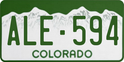 CO license plate ALE594