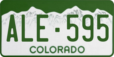 CO license plate ALE595