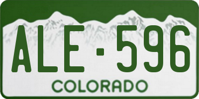 CO license plate ALE596