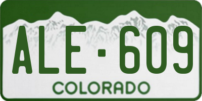 CO license plate ALE609
