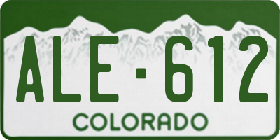 CO license plate ALE612