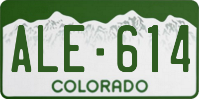CO license plate ALE614