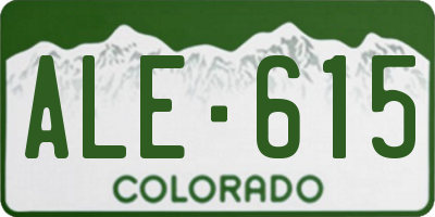 CO license plate ALE615