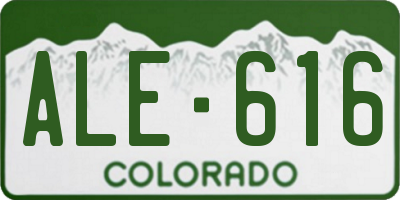 CO license plate ALE616