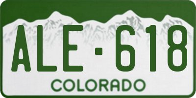 CO license plate ALE618
