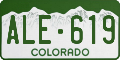 CO license plate ALE619