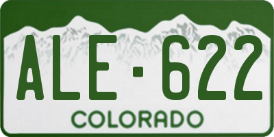 CO license plate ALE622