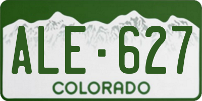 CO license plate ALE627