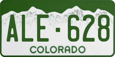 CO license plate ALE628