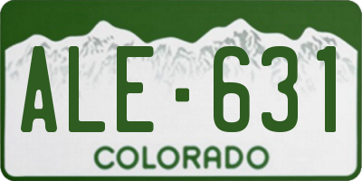 CO license plate ALE631