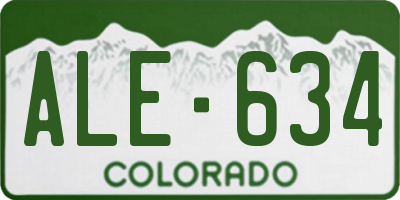CO license plate ALE634