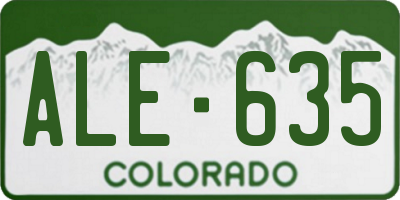 CO license plate ALE635