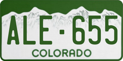 CO license plate ALE655