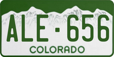 CO license plate ALE656